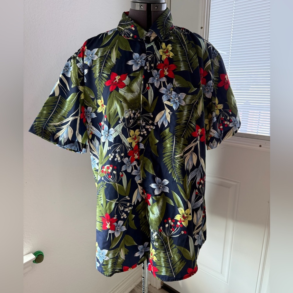 Floral Hawaiian Men's Casual Button Down Shirt